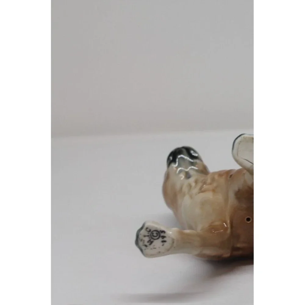 VINTAGE JAPAN PORCELAIN WALKING BOXER DOG FIGURINE 5.5